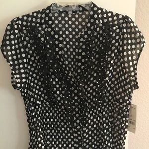 NY Collection polka dot blouse